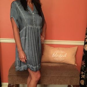 FREE PEOPLE blue dress or top ADORABLE